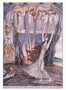 Sådan var den klagesang, de violet kronede muser sang over Thetis